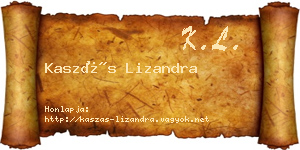 Kaszás Lizandra névjegykártya